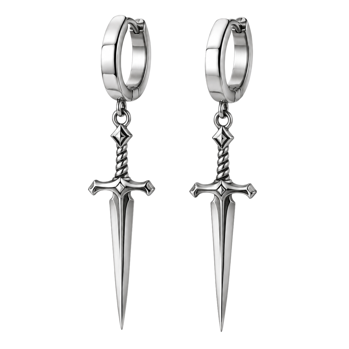 Stainless Steel Sword Drop Earrings | PENVOR CLARKKE