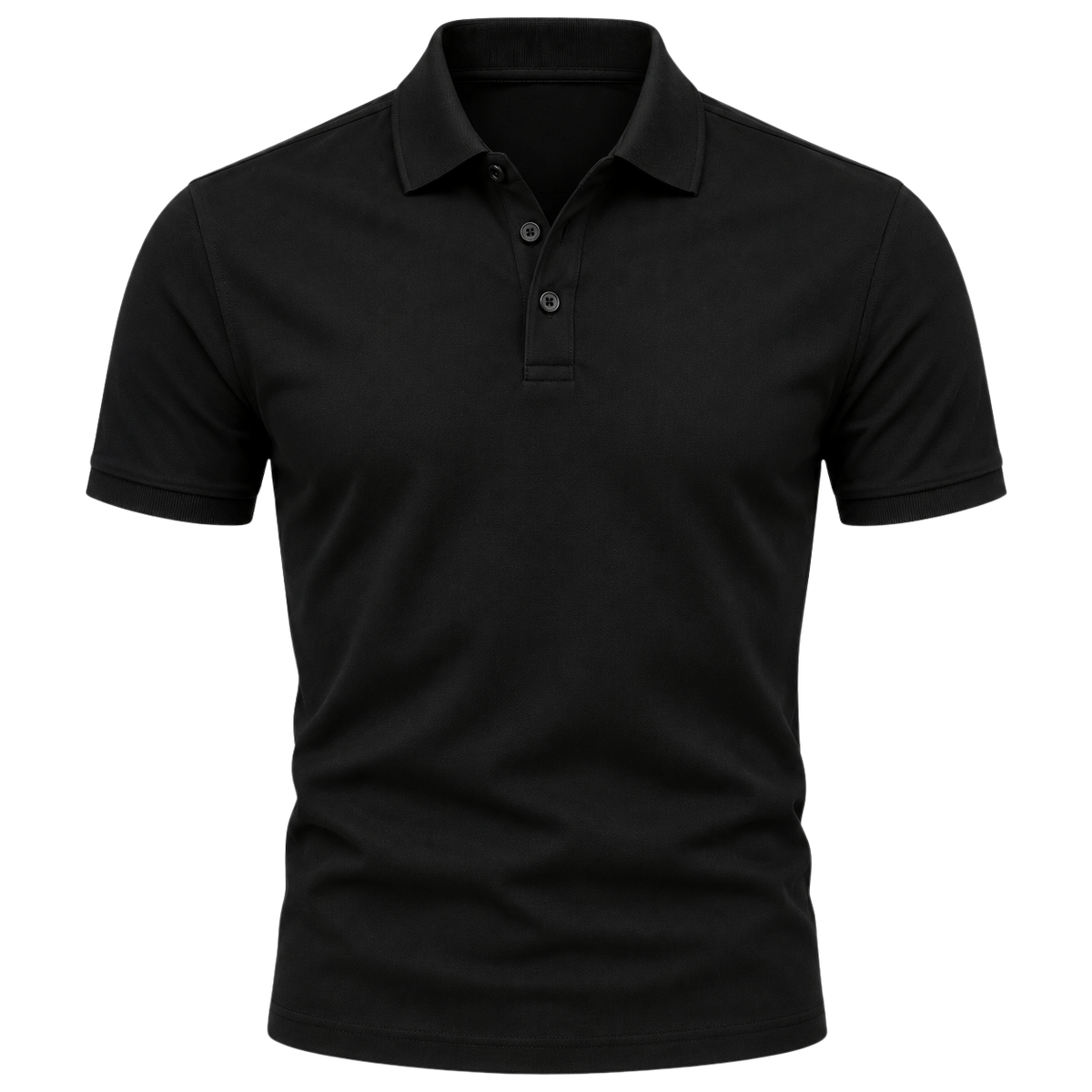 Premium Black Cotton Piqué Polo Shirt | PENVOR CLARKKE