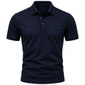 Premium Navy Cotton Piqué Polo Shirt | PENVOR CLARKKE