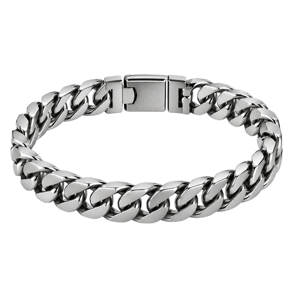 Polished Stainless Steel Cuban Link Bracelet | PENVOR CLARKKE